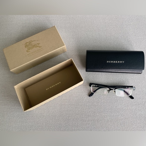 Authentic Burberry Black 52mm Eyeglasses - Picture 2 of 9